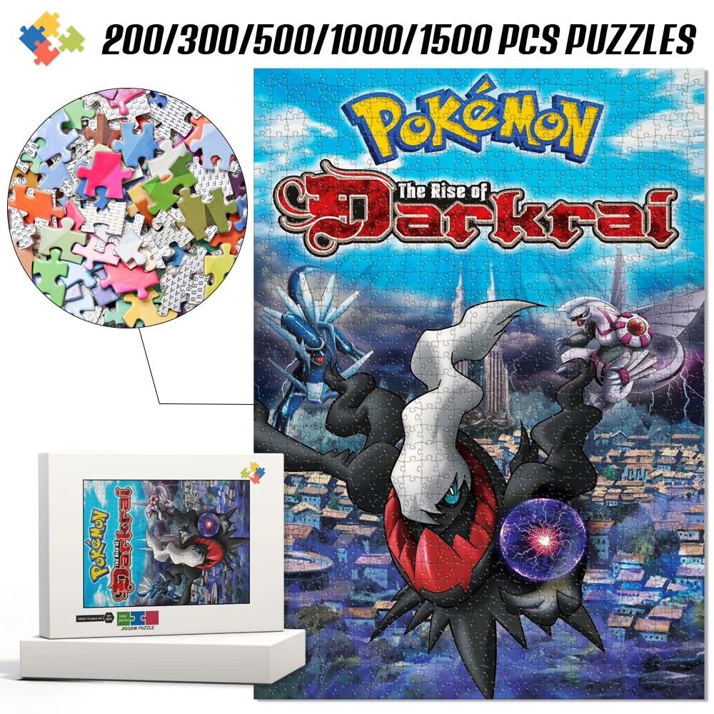 

Занимательные пазлы для взрослых и детей с персонажами Покемон, 1000 деталей, развивающая настольная игра, головоломка, креативный и забавный подарок