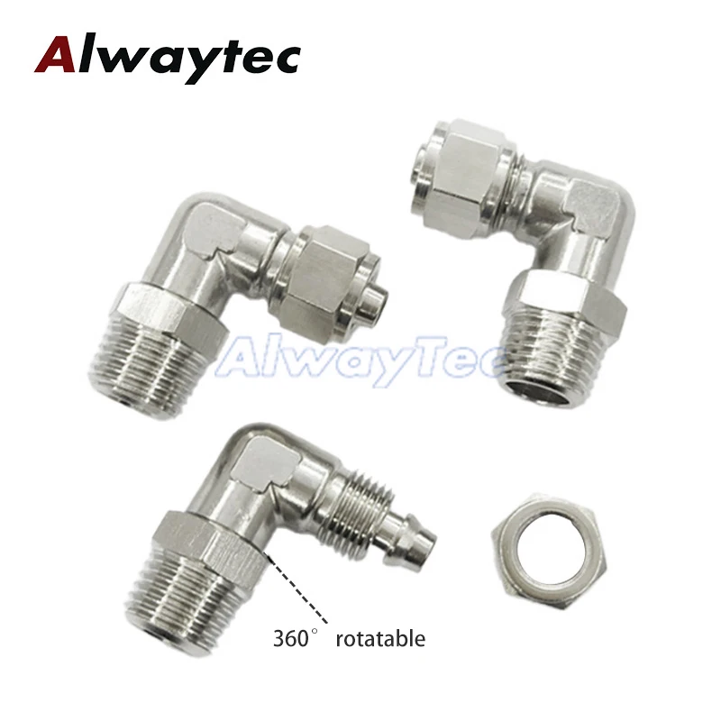 Male Elbow Pneumatic External Thread Quick connector Fast Joint Tube Adapter to 4-16mm OD Tube multiple specifications