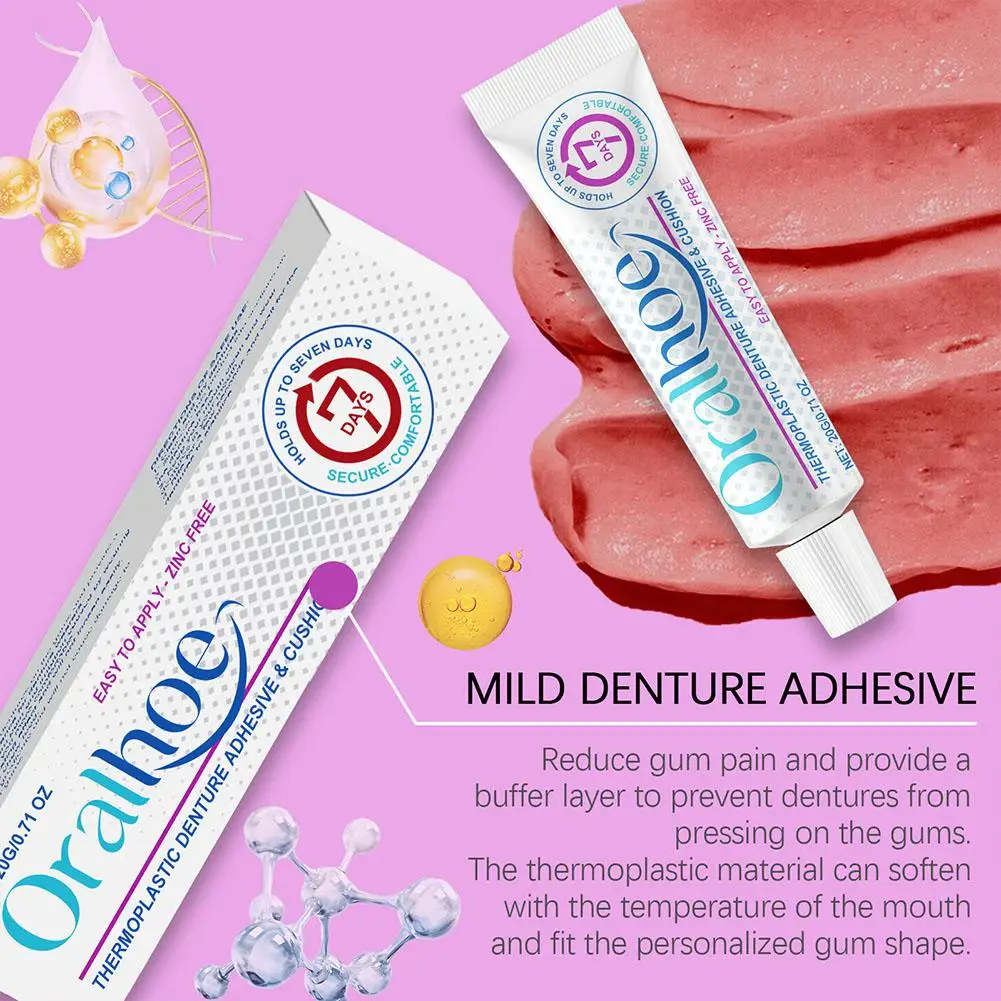 Thermoplastic Denture Adhesive Long-Lasting Fixing Glue For Portable Oral Health Care & Denture Beauty