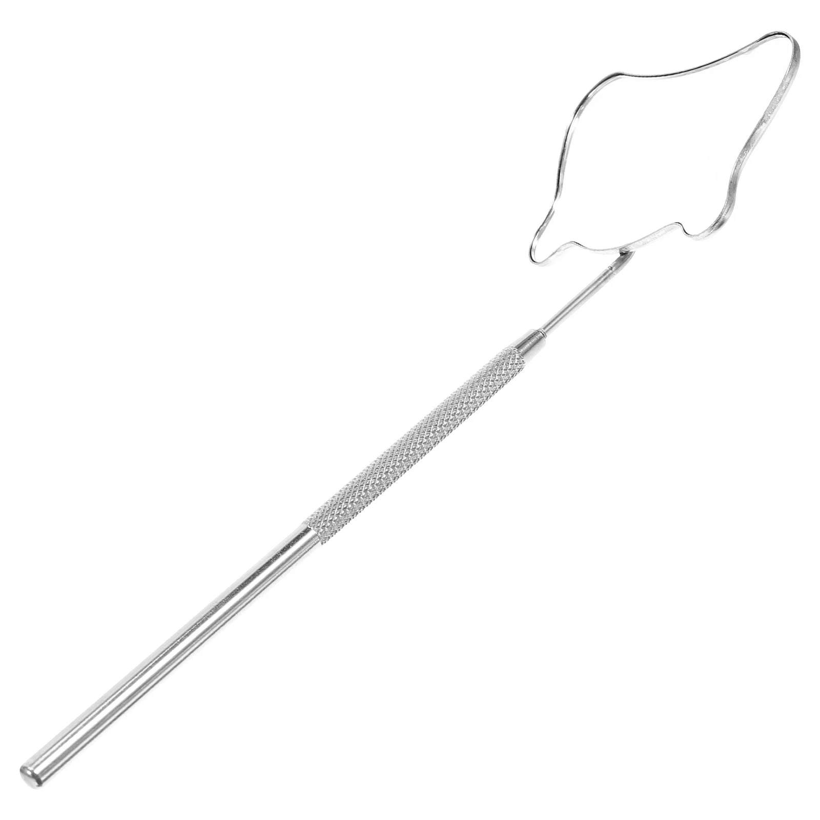 

Stainless Steel Eyelash Extension Mirror Bear Shape Non-Slip Handle Lash Mirror for Self Checking Eyelash Inspection Tool