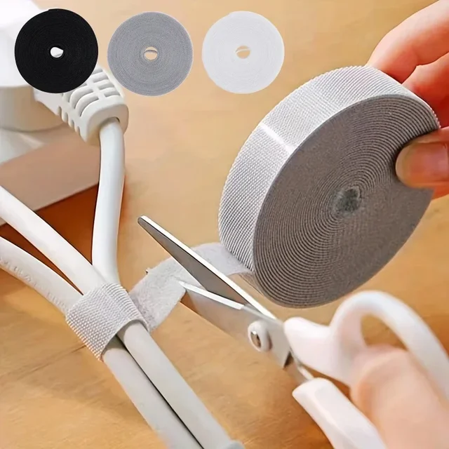 1PC Opaska kablowa do zarządzania kablami danych Wielokrotnego użytku Wymienny, wielofunkcyjny organizer do przewodów Taśma do przechowywania kabli danych Mocowanie roślin
