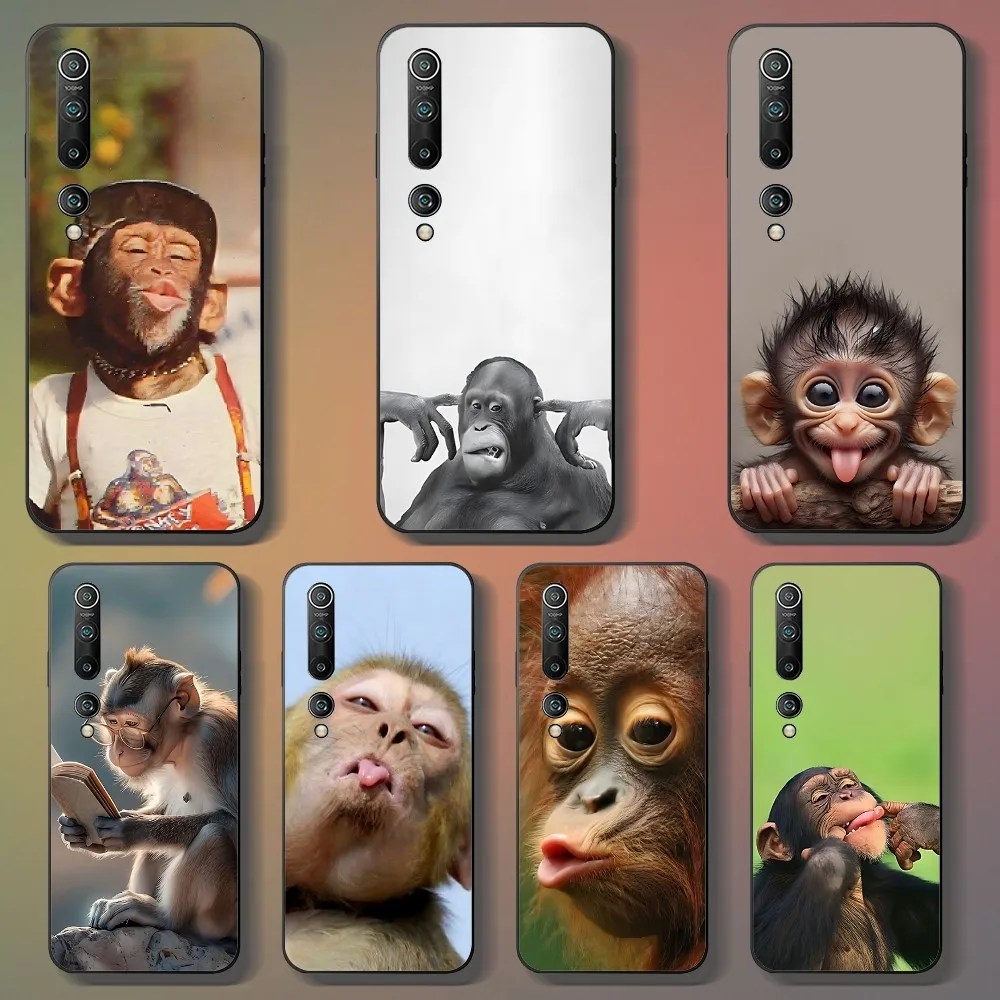 Monkey Sipping Caprisun Meme Phone Case For Xiaomi 11 Redmi Note 11 5G 8T 9A 9 10T Note8Pro Note9 12SUltra Black Case