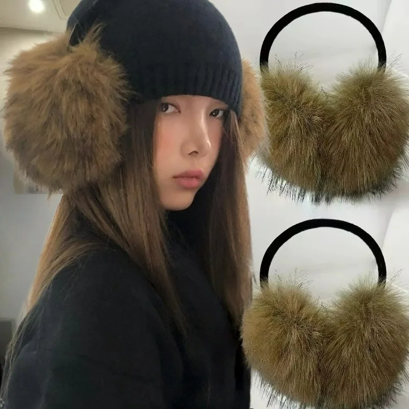 Y2K غطاء للأذنين عتيق للنساء من القطيفة لتدفئة الأذن في الشتاء مقاوم للرياح وحماية من البرد عصابة رأس قابلة للتعديل إكسسوارات شتوية عصرية