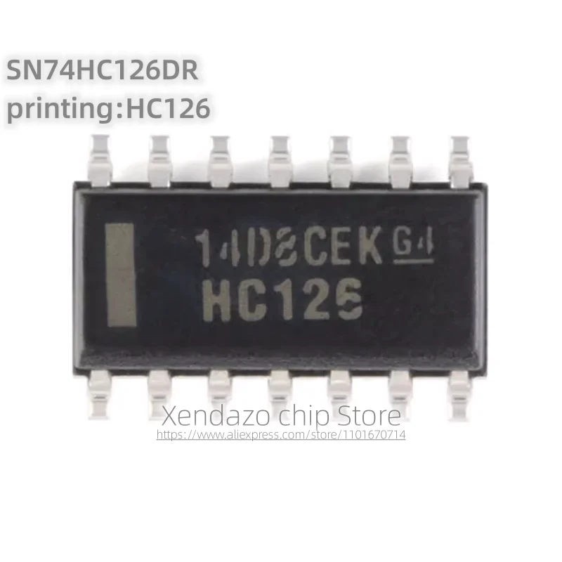 10pcs/lot SN74HC126DR printing HC126 SOP-14 package Original genuine Three state output four bus buffer gate logic chip