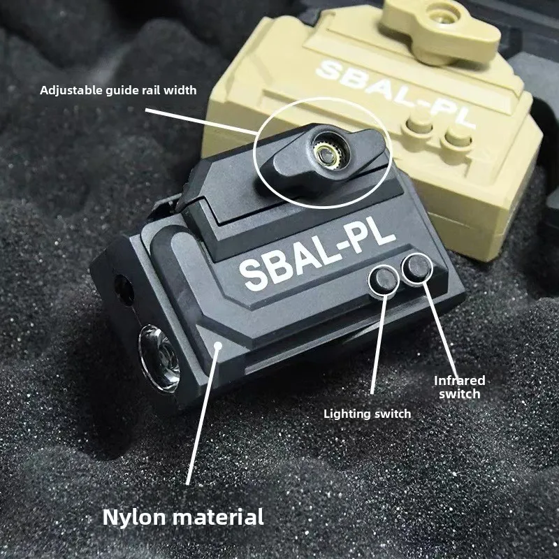 مصباح يدوي سري بالأشعة تحت الحمراء لبنادق لعبة السكك الحديدية مقاس 20 مم، حامل من النايلون منخفض المستوى #2