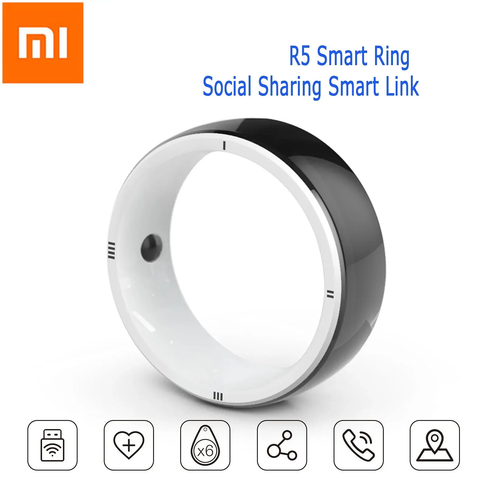 Xiaomi Mijia R5 Smart Ring for GPS,ID,IC,NFC IOS Android WP Mobile Phones Smart Wearable Device Multifunction Magic Ring