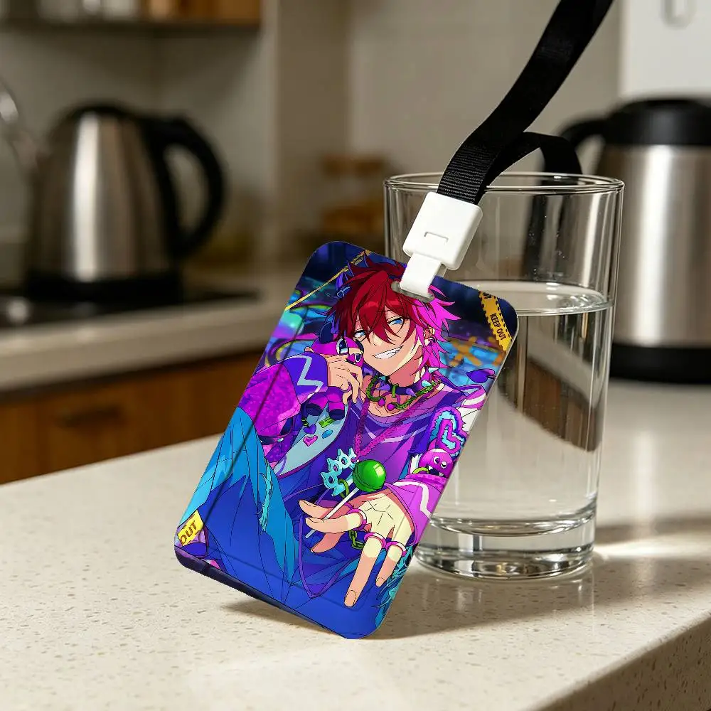 Cartoon E-Ensemble S-Stars Card Holder Neck Strap Pendant Door Badge Holder Lanyards Keychain Work Credential Case Gift