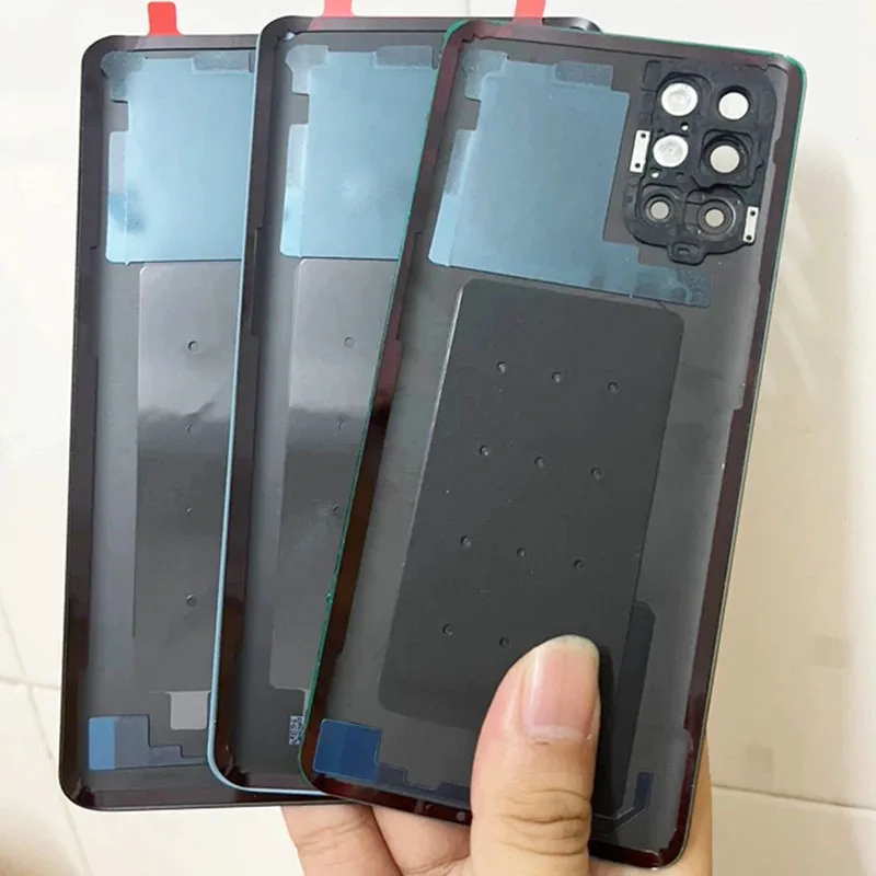 ل One Plus 9R LE2101 A + زجاج الغوريلا 5 غطاء الإسكان الخلفي ل OnePlus 9R الباب الخلفي استبدال علبة البطارية الصلبة وعدسة الكاميرا