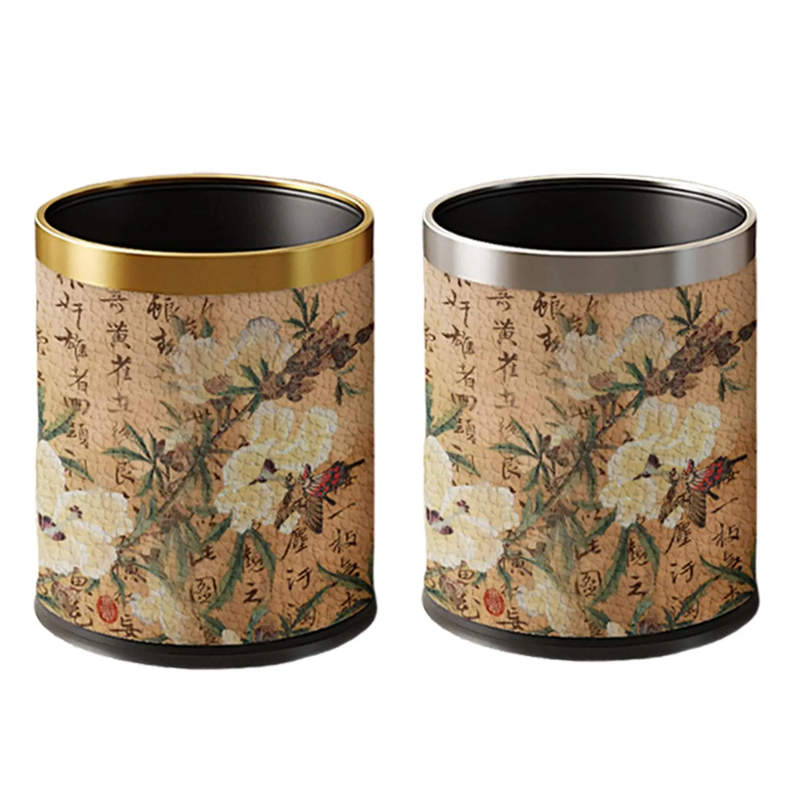 

Round Trash Can Dustbin Versatile Wastebasket for Laundry Room Dorm Bathroom
