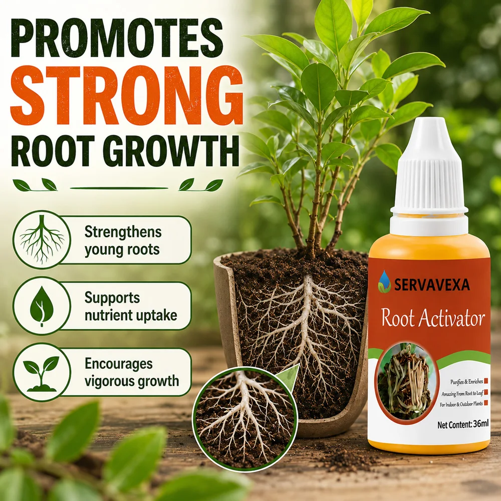 SERLAVEXA Plant Root Stimulator Liquid Nutrient Growth Enhancer for Cuttings Propagation Flower Transplanting Bonsai Care 36ml