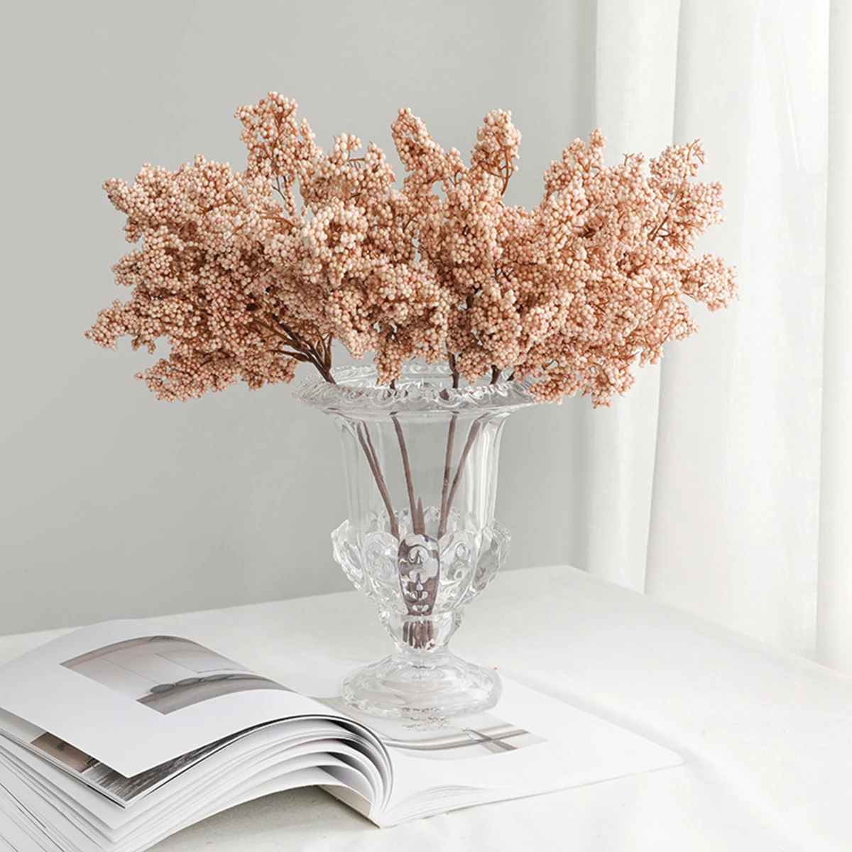 

Artificial Flowers Plant Winterberry Wedding Bridal Bouquet Christmas Home Vase Outdoor Garden Bonsai Festival Diy Gifts Hotsale