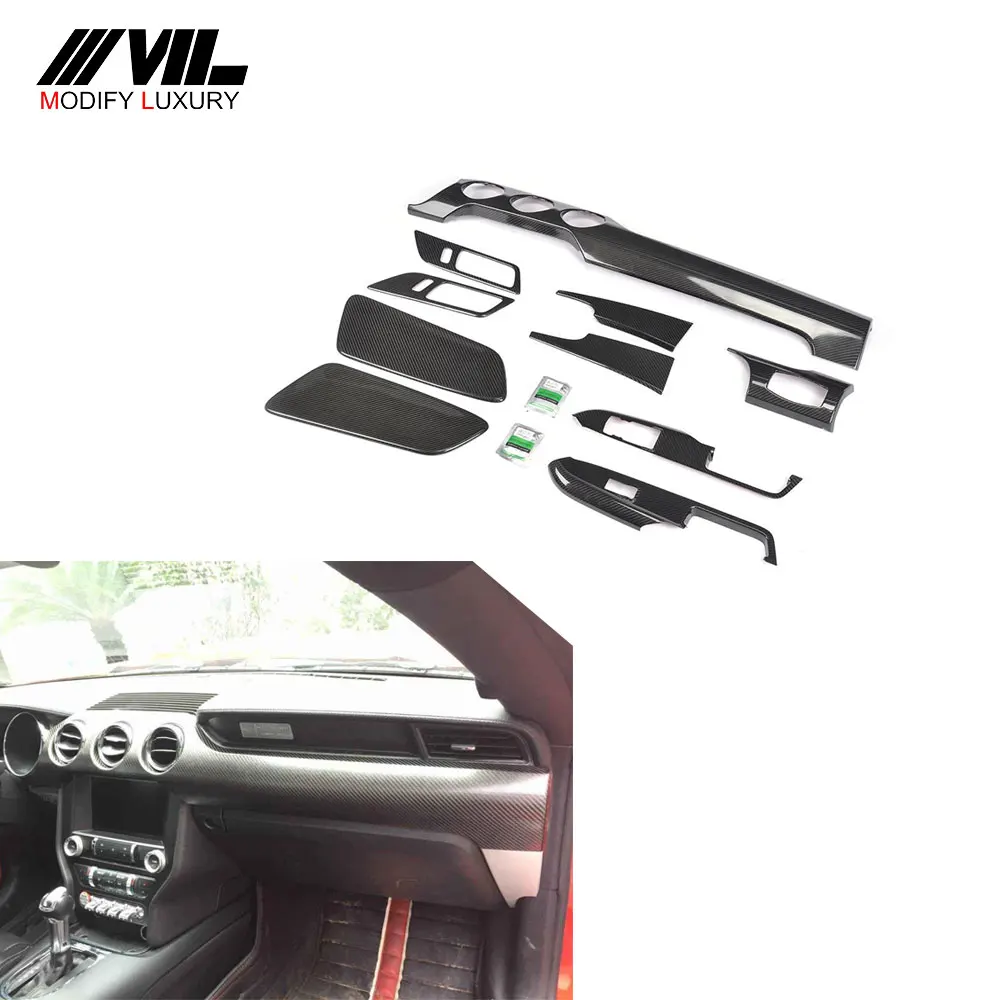 

Suitable for The LHD automotive parts carbon fiber interior panels are Suitable for the Ford Mustang