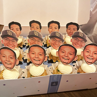 6/12pcs Personalized Face Photo Cupcake Toppers Custom Cupcake Topper with Face for Birthday Anniversary Event Party Decoration