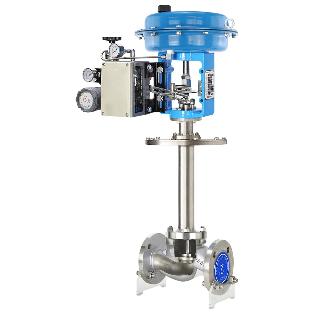 Bellows Cryogenic Pneumatic flow control Globe Valve Flange ANSI 300 stainless Steel 304 pneumatic pressure control valve