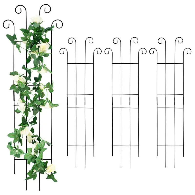

Садовая решетка, металлическая опора для растений для восхождения лоз, нержавеющая подставка, высокий вертикальный железный декор для садоводства на заднем дворе