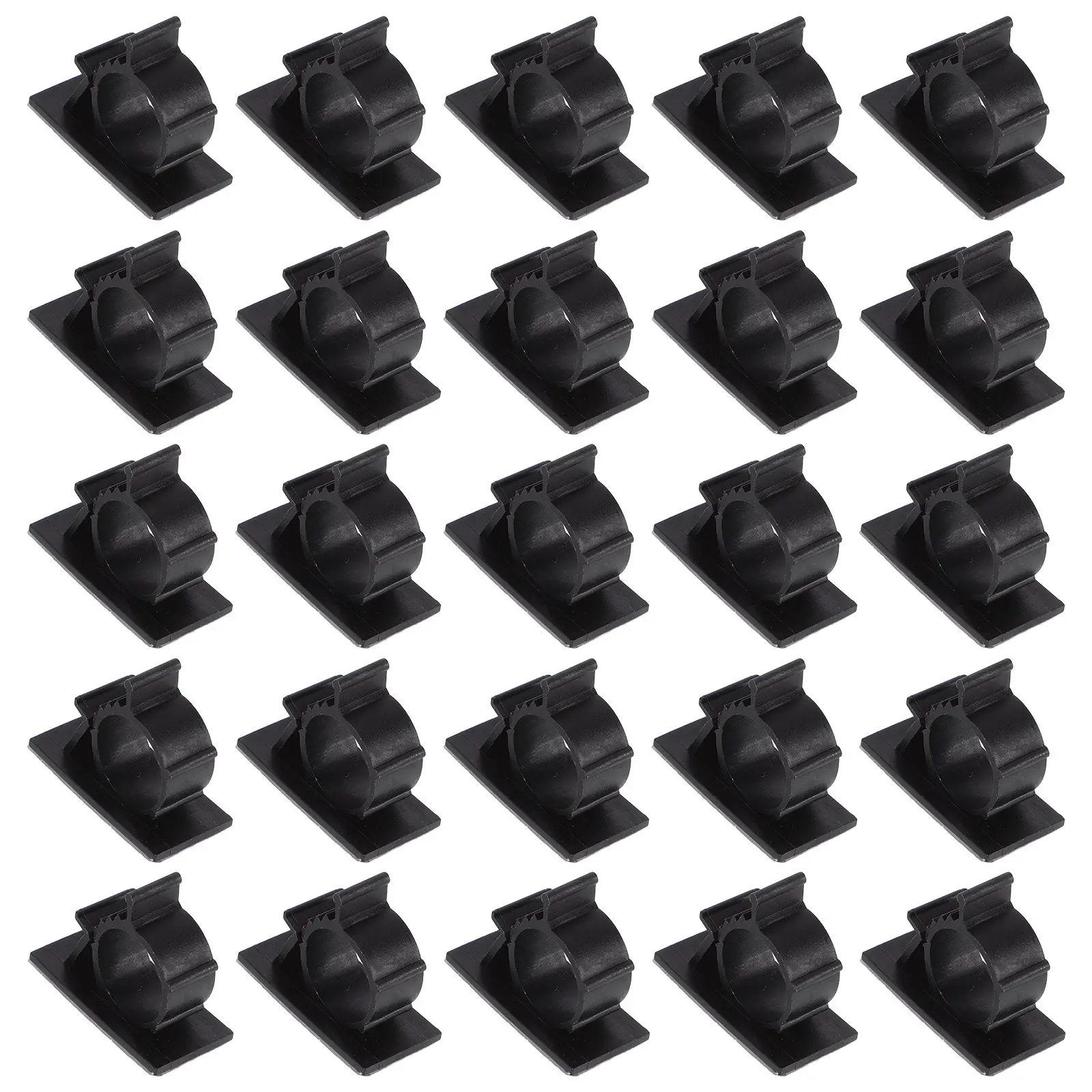 

50Pcs Adhesive Pipe Clamp Plastic Cable Hose Holder Multifunctional Water Pipe Buckle Fixing Clips for Tubes Cables Organizing