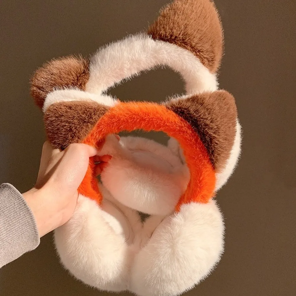 สบายการ์ตูนการ์ตูน Earmuffs Thicken Windproof ฤดูหนาว Plush หมวกหูหูอุ่น Earflap พับฝาครอบหูเด็ก