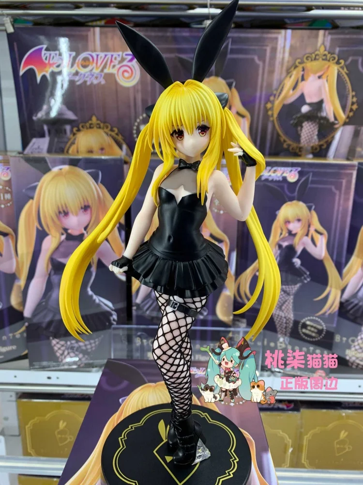 

Authentic Bunnies Anime Figure Golden Darkness Bunny Girl To Love Ru Collectible Prize Figure Adult Collection Desk Display