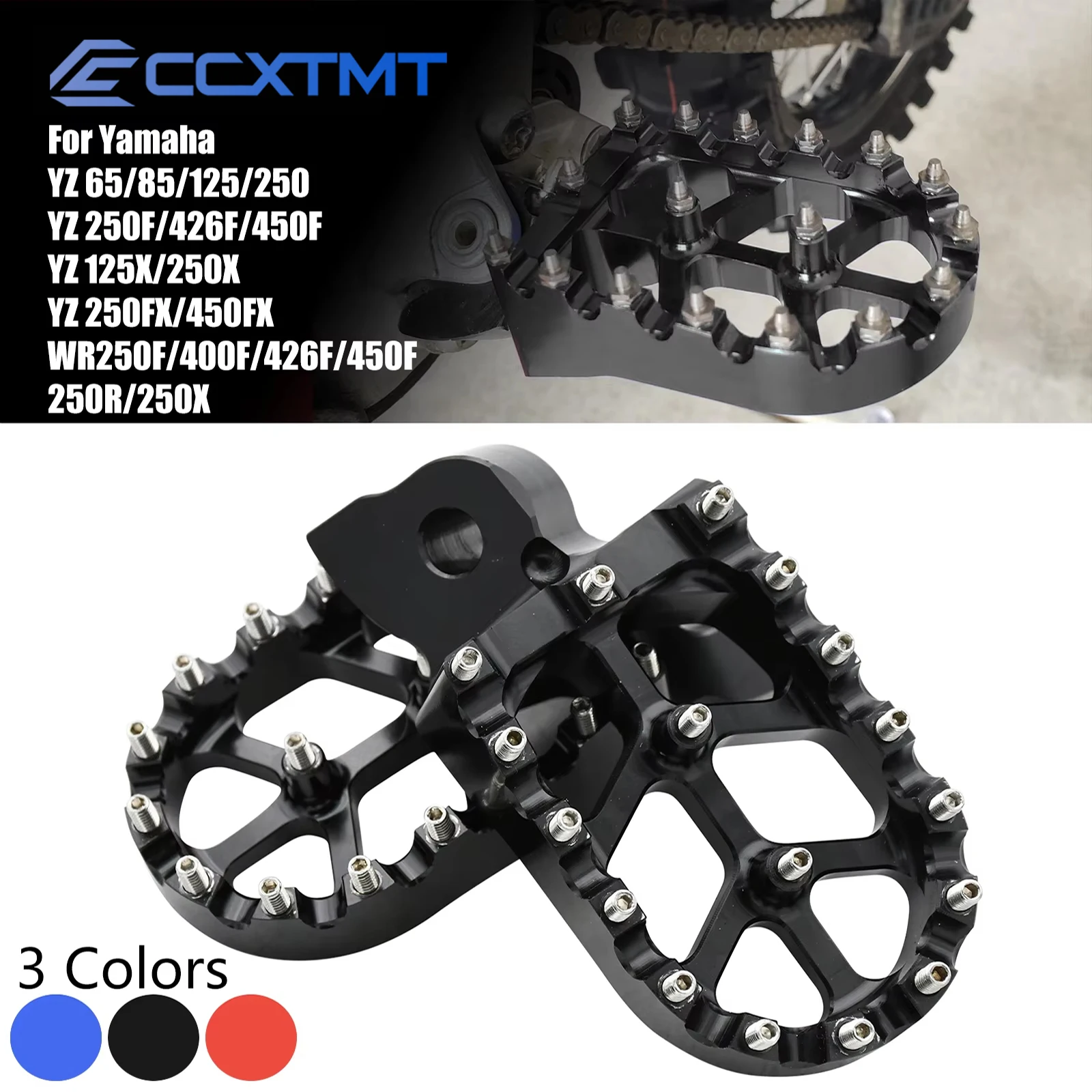 

CNC Foot Pegs Footrest Pedals Footpegs For Yamaha YZ250FX YZ450FX 2015-2021 YZ250F YZ450F YZ426F 2000-2022 WR250F WR400F WR450F