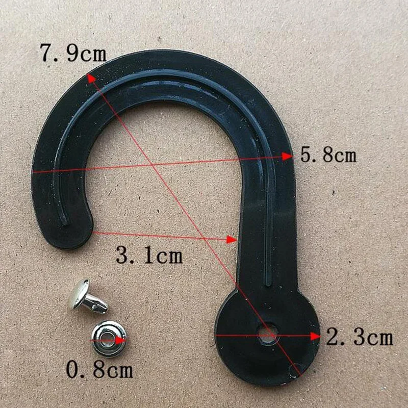 100pcs Big Plastic Header Hooks With Rivets Fabric Leather Swatch Sample Head Hanger Giant Hanging J-hook Secured Display Hooks