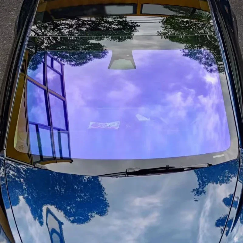80%VLT Width100cm Purple Chameleon  Windscreen Foils Car Front Rear Window Color Change Tint High Quality Solar Protective Foils