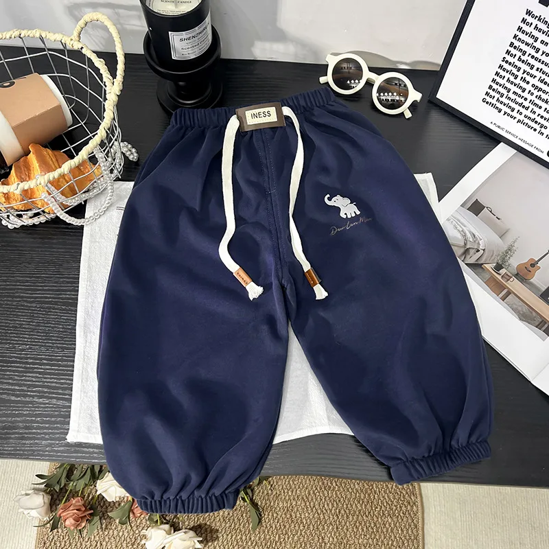 Korea Baby Boys Girls Sweatpants Children Autumn Long Pants Kids Spring Sport Solid Color Trousers Infant Panties Toddler Bottom