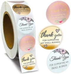 50-500pcs 1inch Thank You Stickers For Envelope Sealing Labels Stationery Supplies Handmade Wedding Gift Decoration Sticker