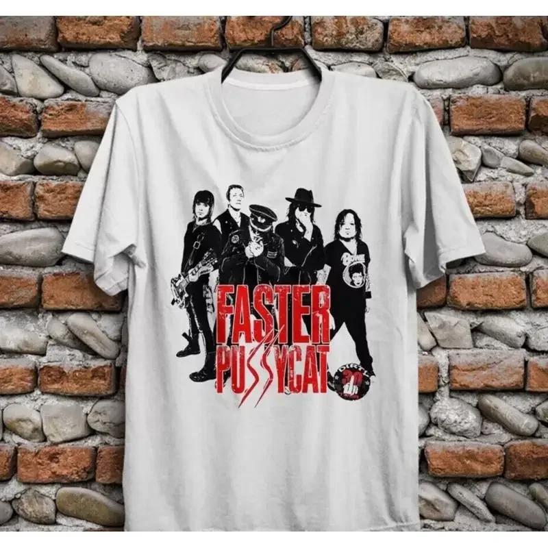 Camiseta de la banda Faster Pussycat, Taime Downe, Wake Me When It Over