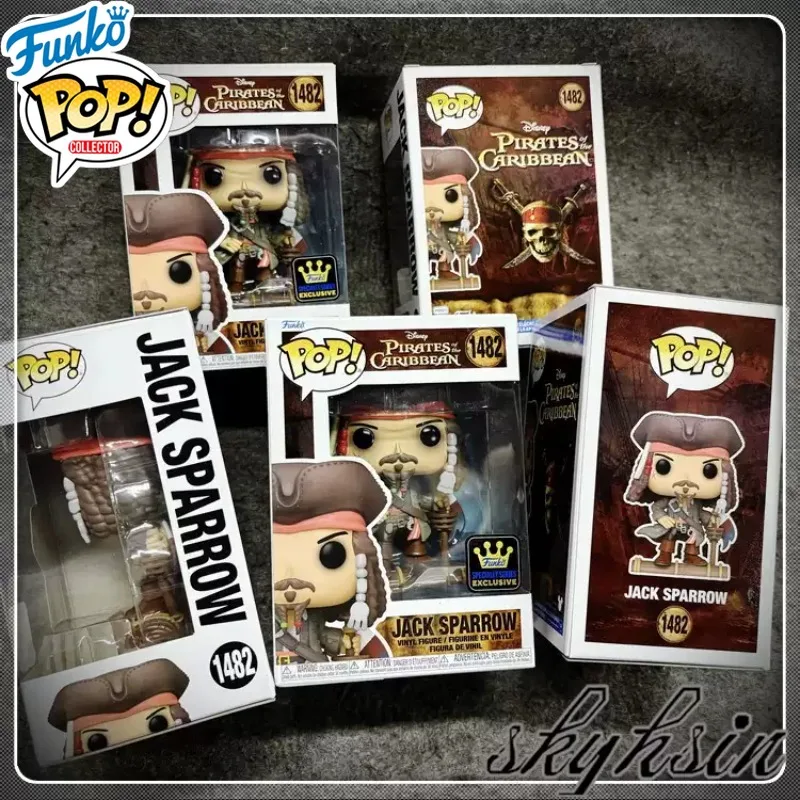 Figura de acción Funko POP del Capitán Jack Sparrow - Piratas del Caribe 1482, regalo para niños y niñas, modelo coleccionable, adornos