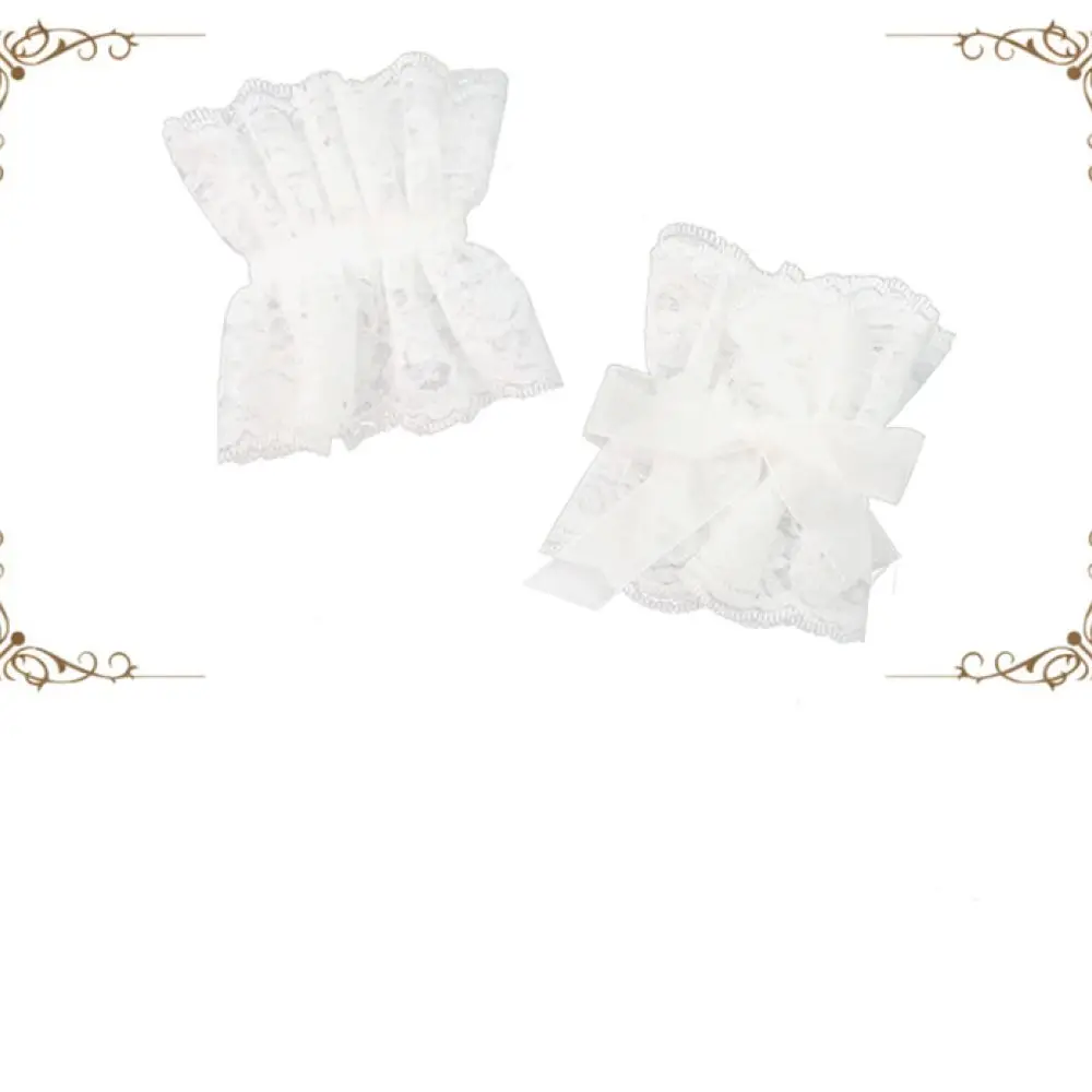 Charming Double Layer Lace Fake Collar Adjustable Ribbon Tie Decorative Neck Accessory For Vintage Dress