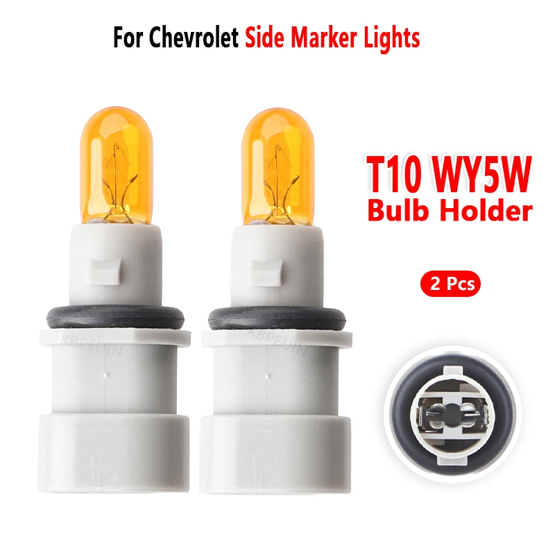 T10 WY5W Bulb Socket for Chevrolet Sail Cavalier Orlando Side Marker Light Lamp Holder Base Car Accessories 2 Pcs