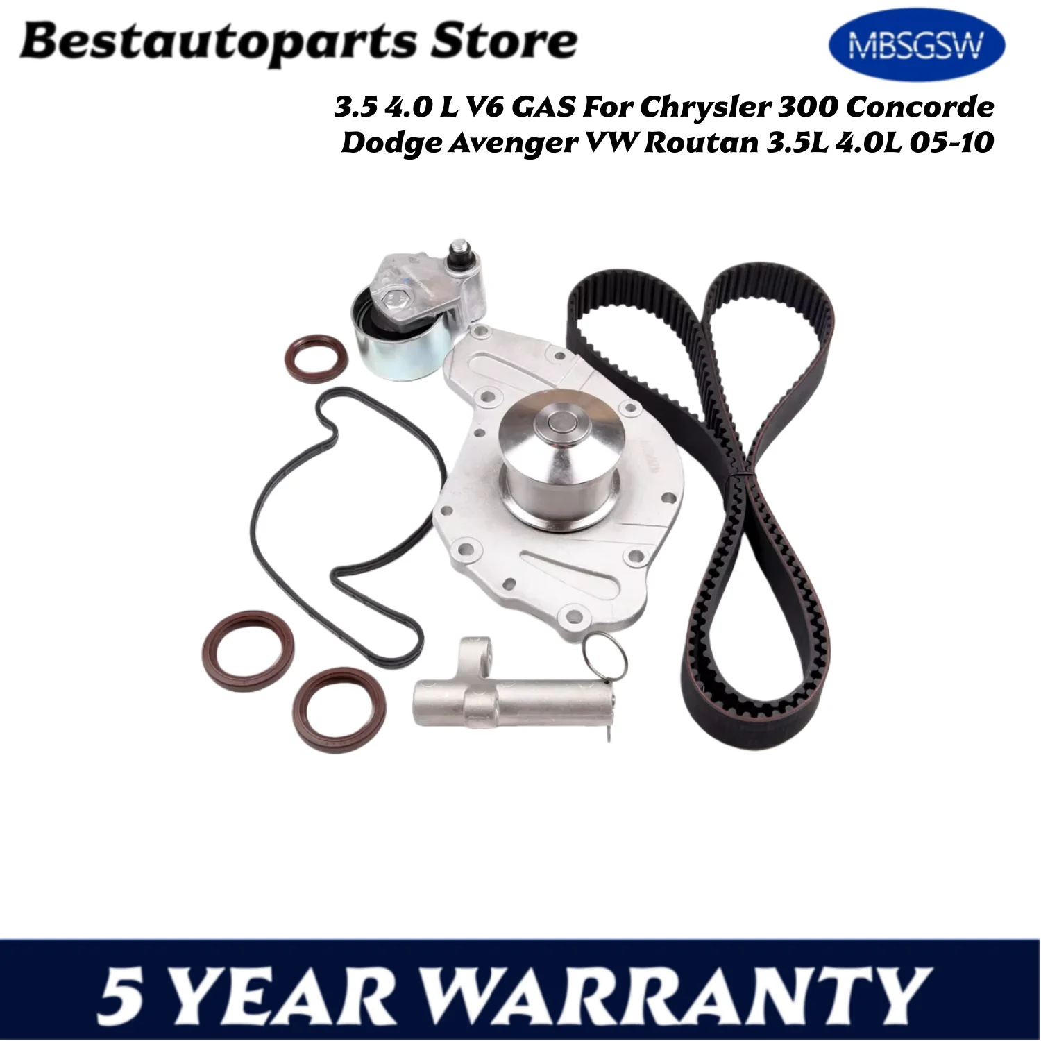 

Комплект ремня ГРМ двигателя, водяной насос, подходит для 3,5 4,0 л V6 ГАЗ для Chrysler 300 Concorde Dodge Avenger VW Routan 3,5 л 4,0 л 05-10