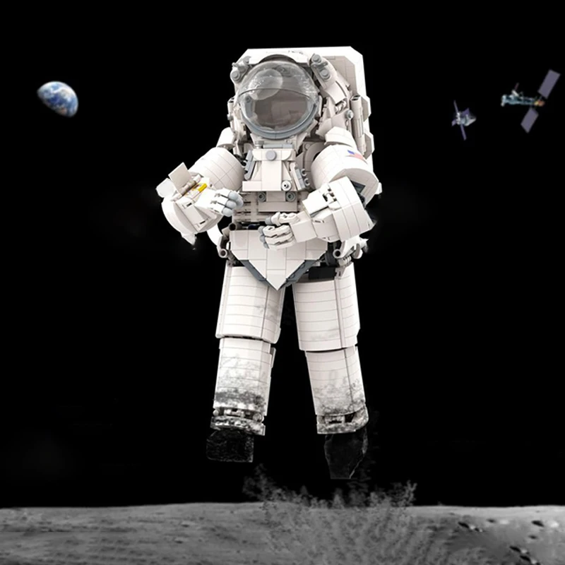 Bloques de construcción en miniatura de SPACESUIT coleccionables MOC, 1818 Uds., ladrillos apilables, juguete creativo para regalo educativo para niños