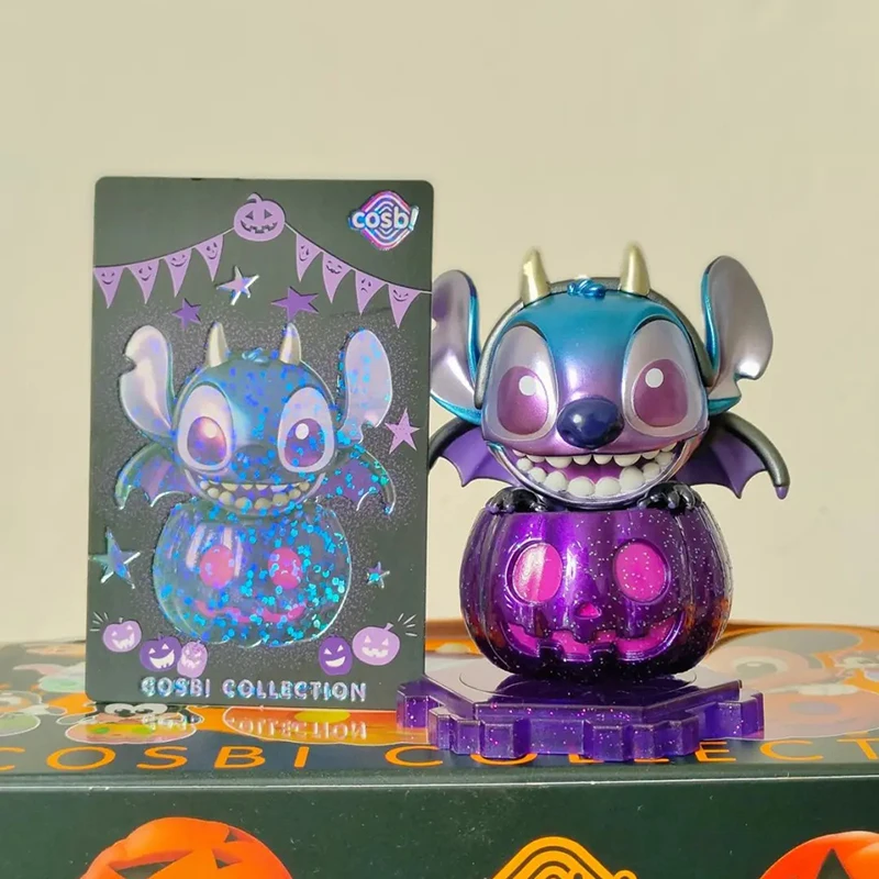 Disney mickey mouse e amigos abóbora série caixa cega kawaii dos desenhos animados ponto mickey figura halloween presentes de natal para crianças