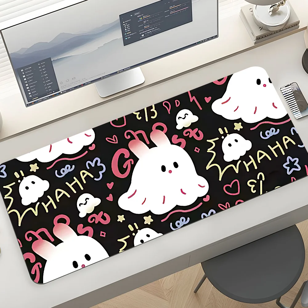 

Cute Cartoon Dog Ghost Mousepad Mousepad New Arrivals Large Gaming Mousepad L XL XXL Gamer Mouse Pad Size For Keyboards Mat