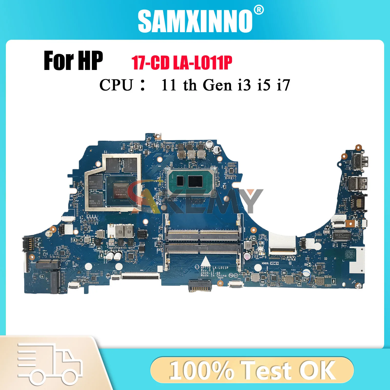 LA-L011P For HP Pavilion 17-CD Laptop Motherboard M43263-601 M43264-601 With i5 i7 11th Gen CPU GTX1650 RTX3050 100% Tested
