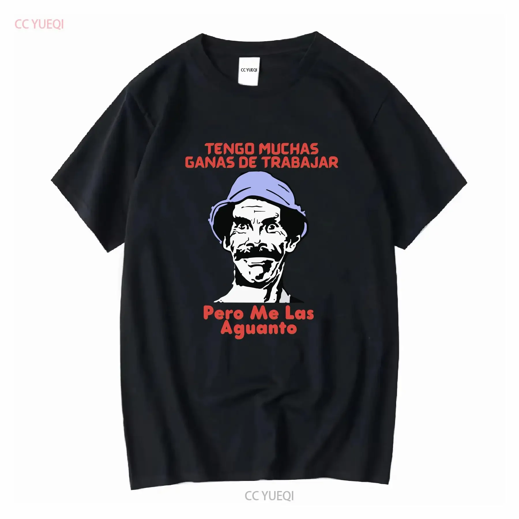 Camiseta Don Ramon de manga larga o corta, ropa informal lavada vintage, Top de moda para uso diario, transpirable y versátil para hombre