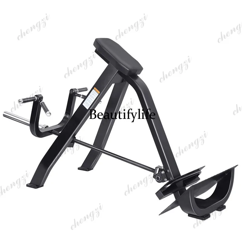 Commercial T-bar prone rowing machine trainer gym strength equipment standing T-shaped