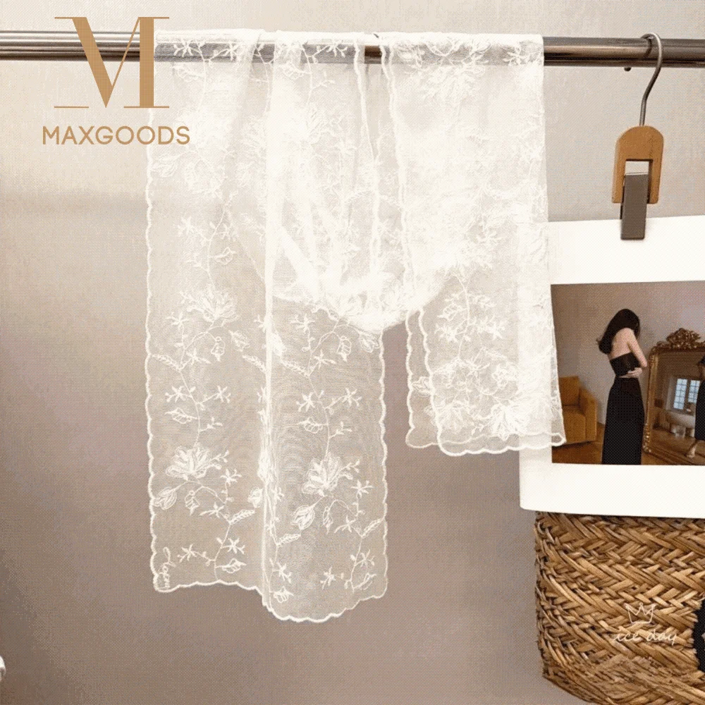 

Универсальный женский кружевной шарф в стиле ретро, однотонный, корейская версия, солнцезащитная накидка, вышитый цветочный узор, длинный женский платок