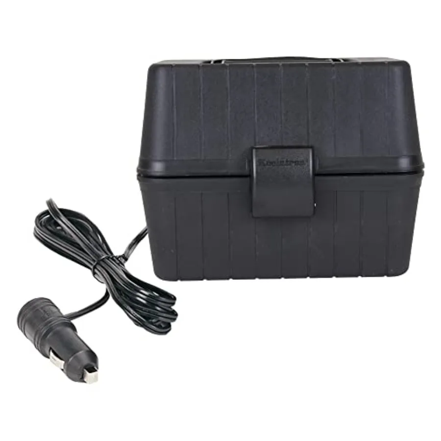 

12V Heating Lunch Box Stove 1.6 Qt 1.5 L Black 6 ft (1.8m) Power Cord Heats to 300F (149C) Built-In Cord Storage Classic Constr