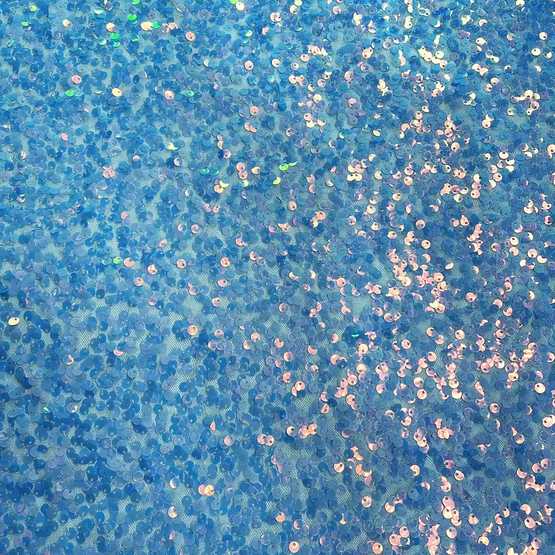 High Elastic Solid Color Mesh Fabric 5mm Sequins Colored Reflective Sequins Unordered Arrangement Fit For Diy Garment 07S14