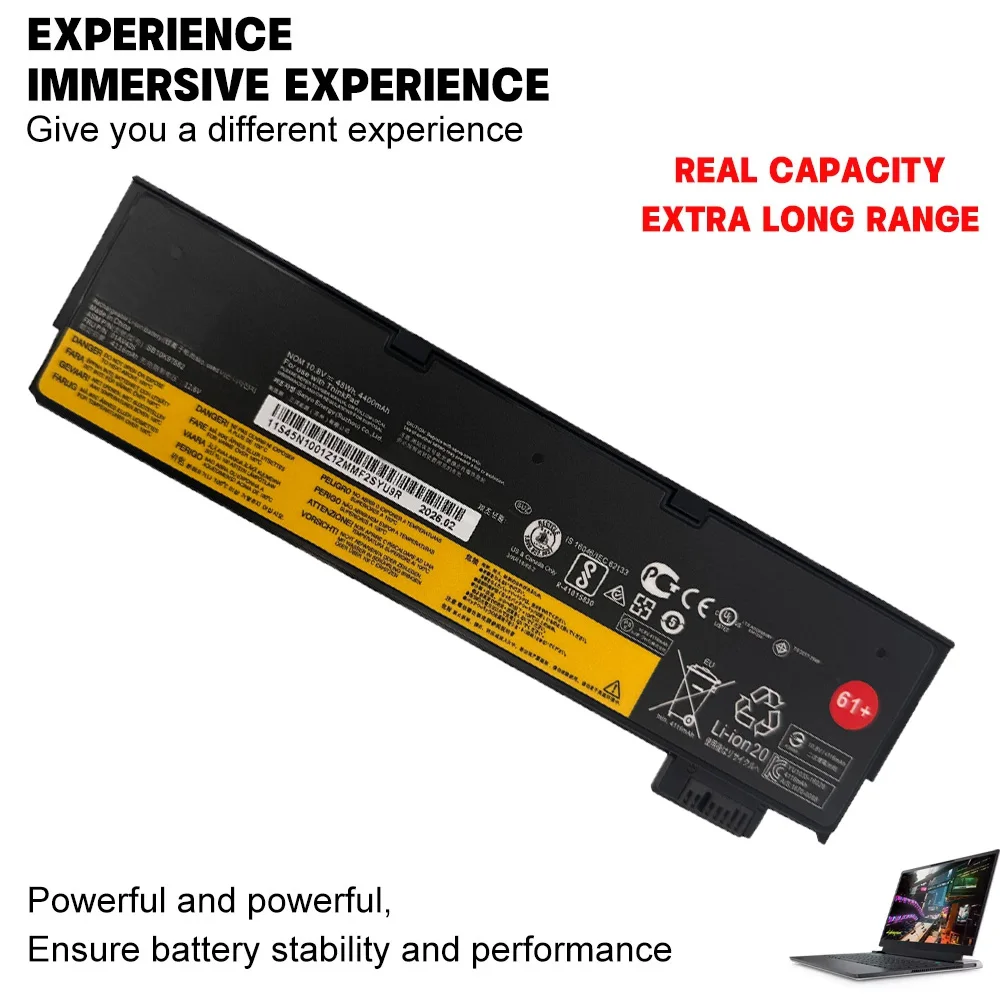 01AV425 01AV423 10.8V 48Wh 4400mAh 61+ Battery for Lenovo ThinkPad T470 T480 T570 T580 A475 A485 P51s P52s SB10K97584/85/97