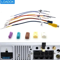 4 6 8 10 Pin DIY Car Camera Reverse RCA Video Input Wiring Harness Adapter Cable Connector Android Radio Multimedia Accessories