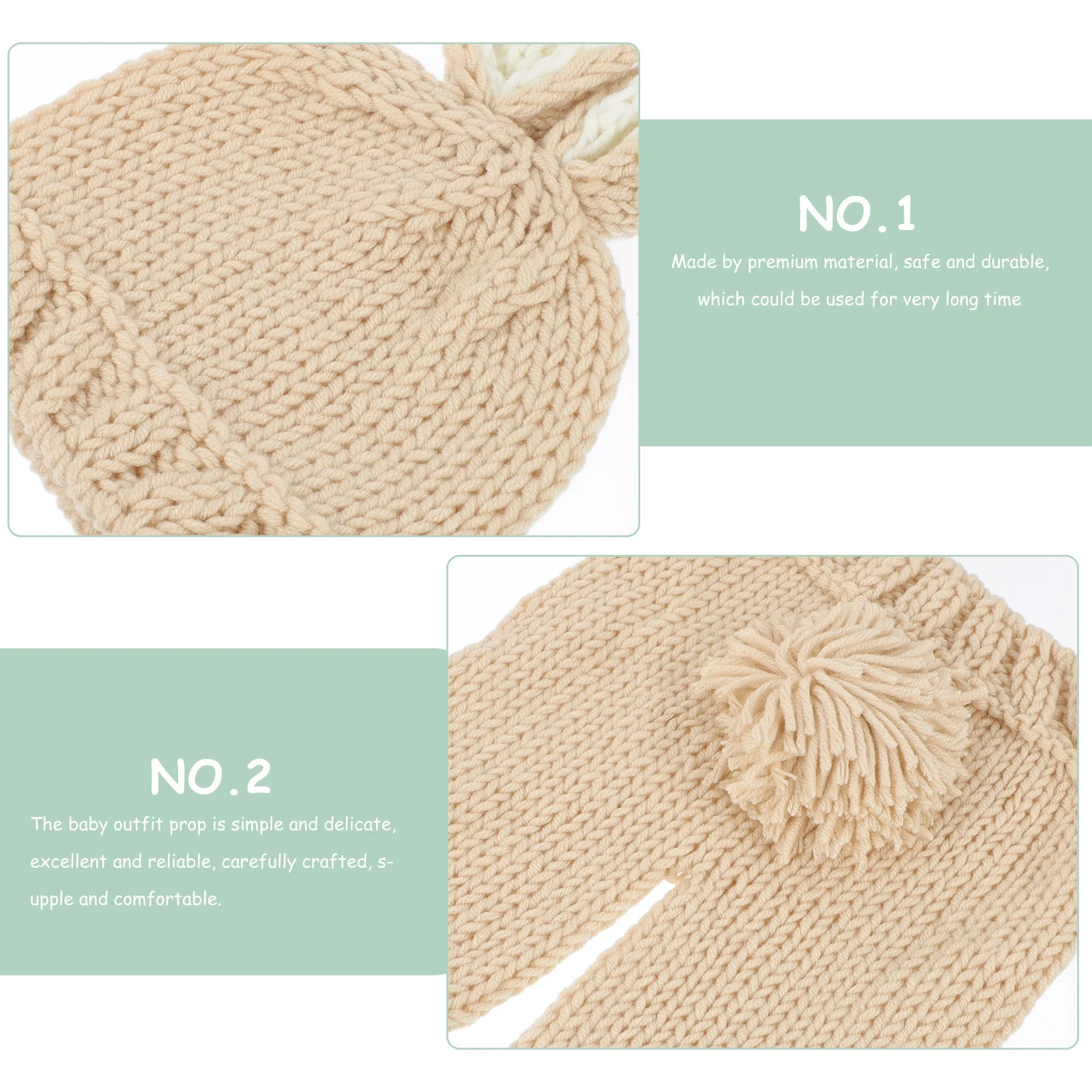 

Children Photography Clothing Set Woolen Knit Baby Costume Props Durable Toddler Outfits Easter Carrot Photo Yarn Home Textiles