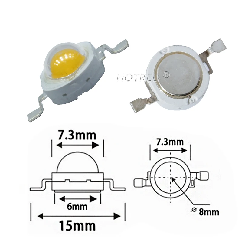 Warm Natural Cold White 1W 3W 5W High Power Smd Led Chip Light Bulb UV Orange Red Blue Yellow Plant Grow Lamp Emitter Diode Bead