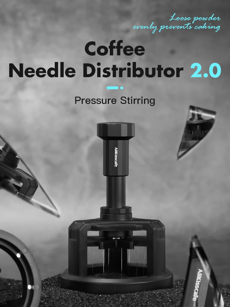 Alikisscafe WDT-Werkzeuge Rotierender Kaffeerührer Nadelverteiler 51mm 54mm 58mm Delonghi Breville Espresso-Zubehör Barista-Werkzeuge – Detail 1