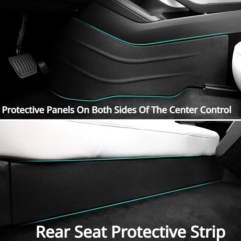 For Tesla New Model 3+ Protection Strips Driver Passenger Central Control Under Rear Seats 2024 New Model3 Highland Accessories