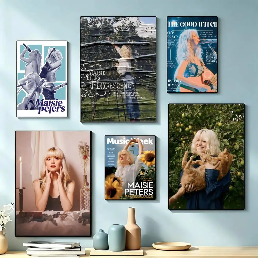 Famous Singer M-Maisie Peters Poster Decorative Wall Art Stickers Mural For Home Living Room Hallway Decor Gift