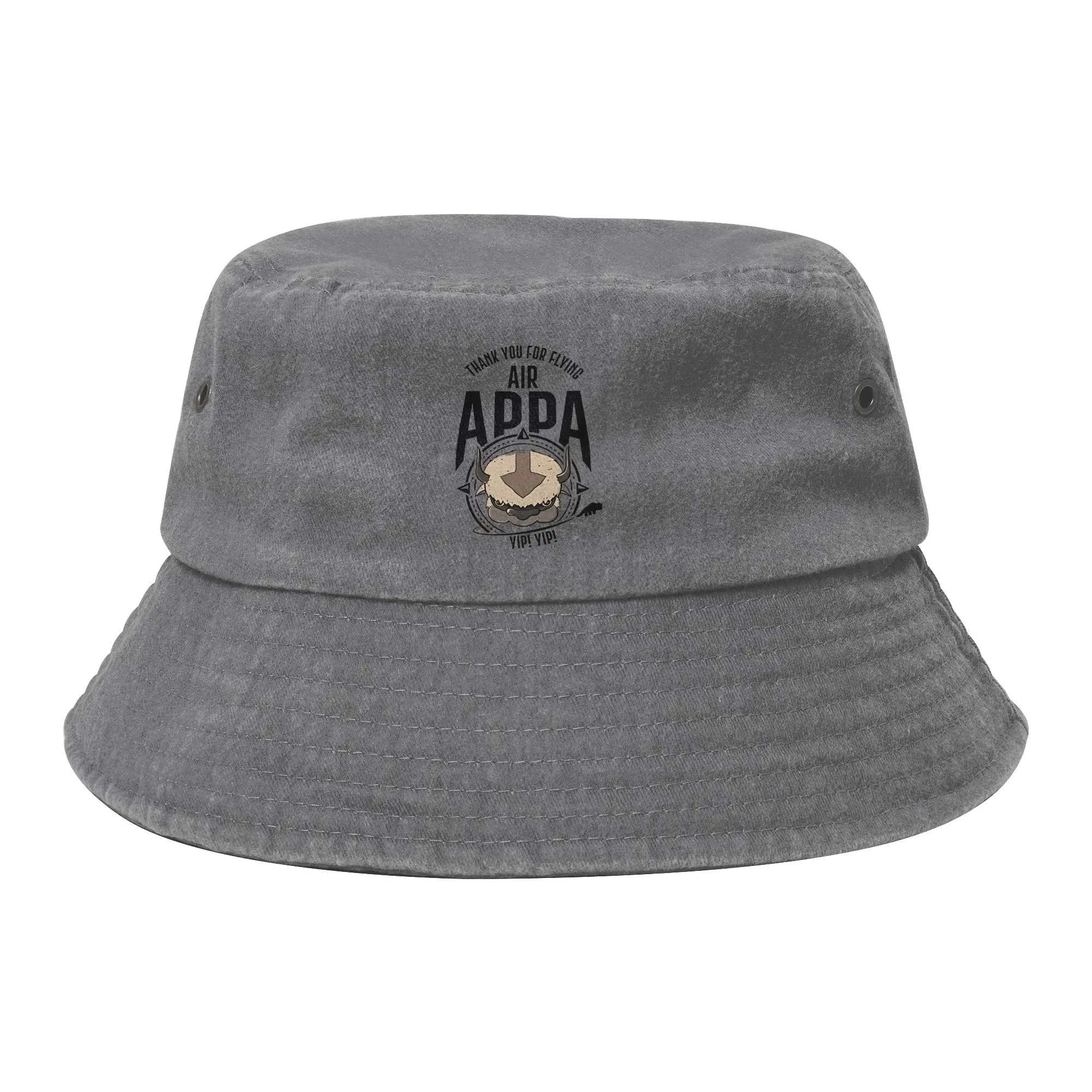 Unisex Distressed Washed Bucket Hats Avatar The Last Airbender Vacation Fishing Hats YIP YIP  Bob Hat Gift