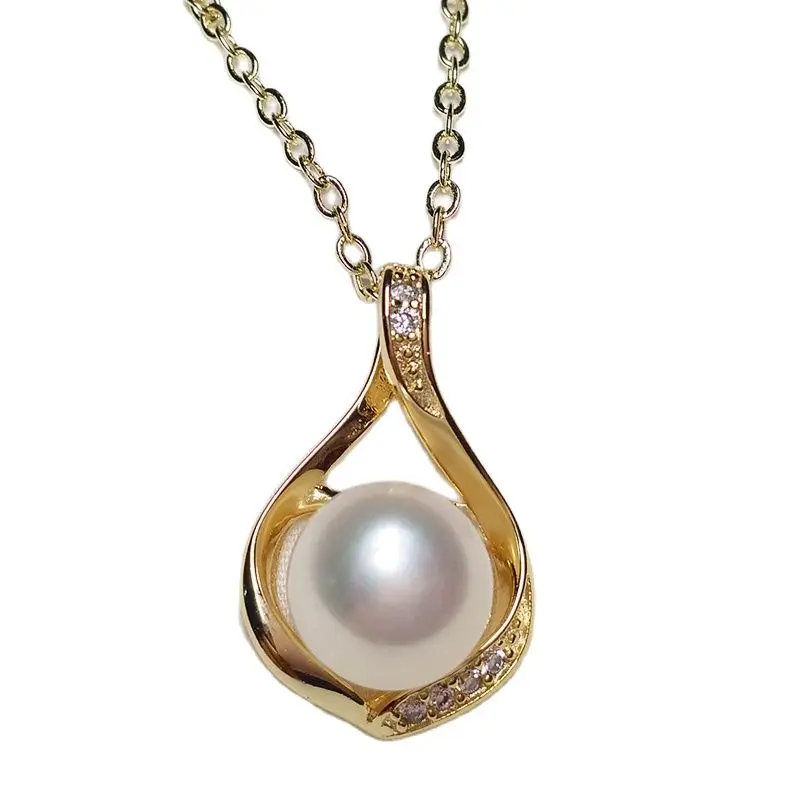 

Natural South Sea 10-11mm Pearl Pendant Necklace Big Fine Jewelry White Trendy Party Gifts For Women Free Shipping